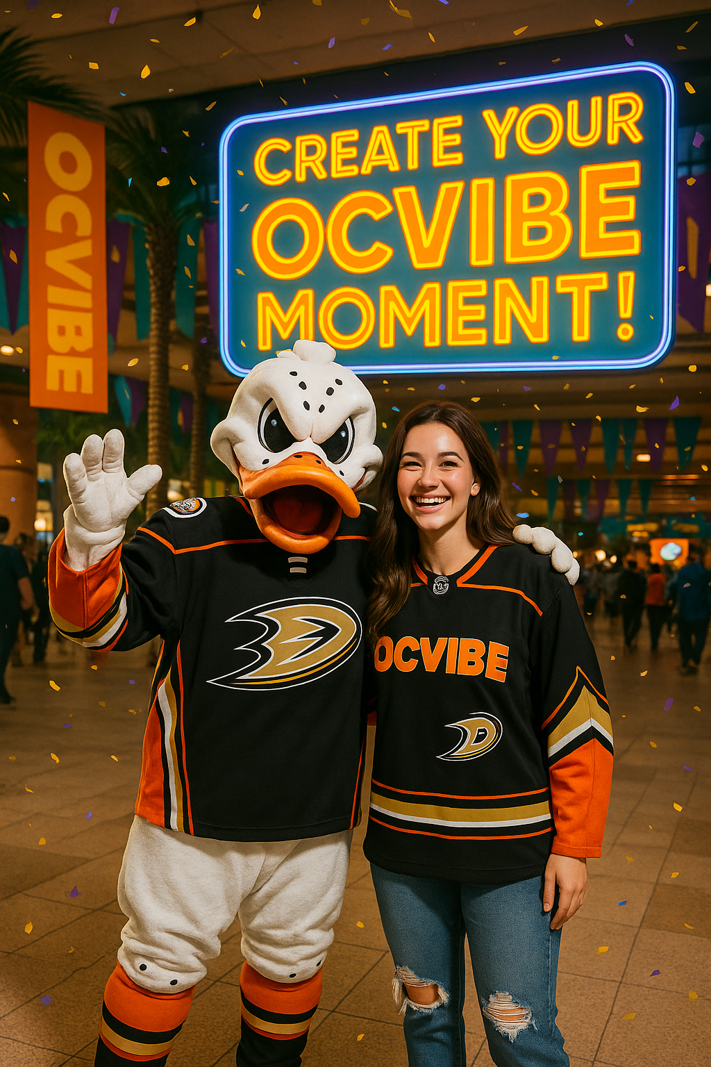 OCVIBE Moment - Crowd celebrating at arena